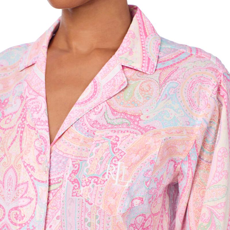 Lauren Ralph Lauren Classic Lawn L/S Notch Collar Pajama Set image number 5